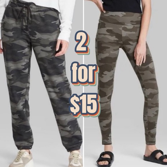 NWT - Wild Fable - Camouflage Joggers and Leggings Set - Picture 1 of 6